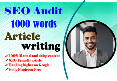 I will do SEO friendly articles in 1000 words to rank your business