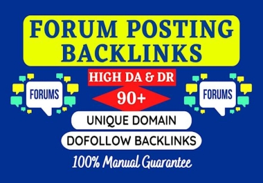 I will build 100 high DA forum backlinks to boost ranking