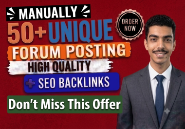 Powerfull 50 Forum Backlinks Do-Follow for rank your site improvement.