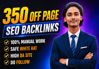 350 Premium manual off-page SEO backlinks for website ranking