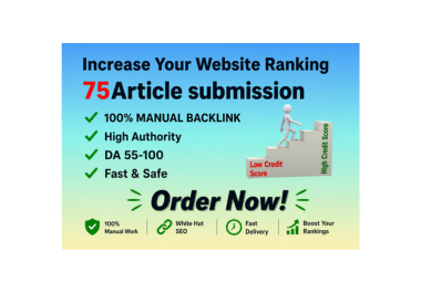 75 Best Article Submission For Google Rank