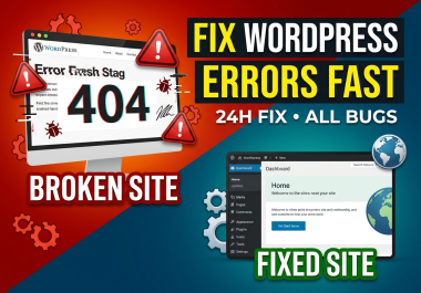 I will fix any WordPress bug,  error,  or issue fast