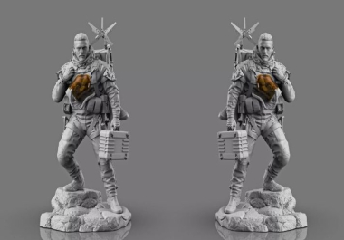 i will create a custom 3d model for printing,  game and animation