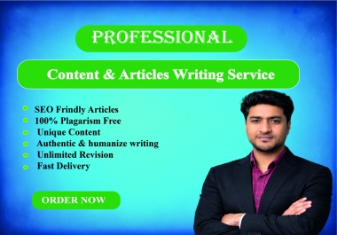I will write 1000 words of the best content writing and any topic SEO-Optimized Article