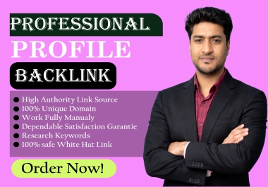 I will build high authority manual profile backlinks for SEO ranking & professional profile backlink
