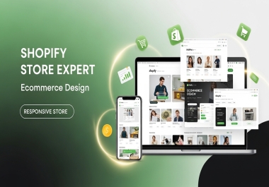 I will create a professional Shopify store,  dropshipping website,  and ecommerce design