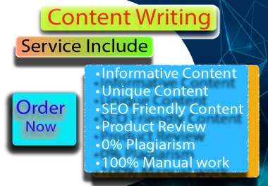 I will write 1000+ words of content about your needs. 100 Plagiarism free.