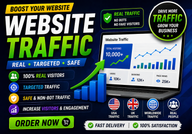 I will boost website traffic safely