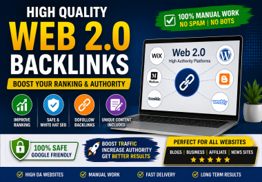 I will create high quality web 2.0 backlinks for SEO