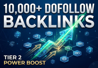 I will build 10,000+ Tier 2 Backlinks to Power Up Your SEO Strategy with Link Juice