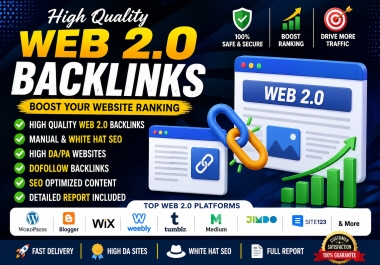 I will build manual web 2.0 backlinks with high DA authority