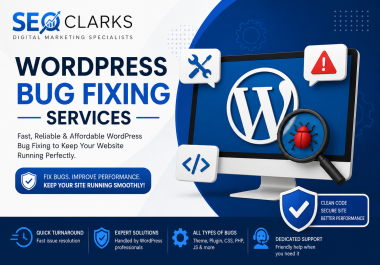Fix WordPress Errors,  Bugs & Issues Quickly