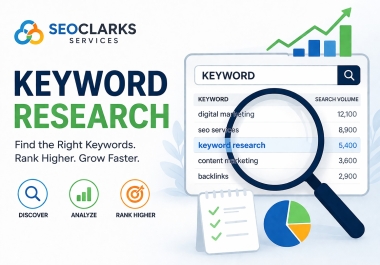 I will provide SEO keyword research with low competition high traffic keywords for Google ranking