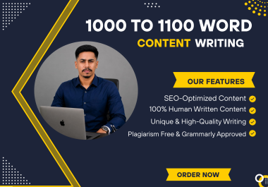 I Will Write 1000- 1100 Words of SEO Content for Websites and Blogs