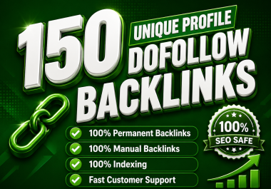I Will Create 150 Unique Profile Dofollow Backlinks for SEO Ranking