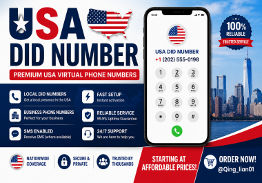 I Will Provide Premium USA DID Numbers for Business and Personal Use