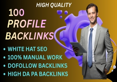 I will build powerful 100 profile backlinks for your website grow