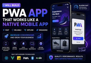 I will convert your website into a blazing PWA mobile app