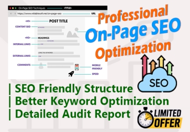 I Will Do Professional On Page SEO Optimization per page for Search Rank