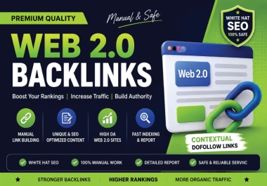 I will create 100 powerful Web 2.0 backlinks for organic traffic growth