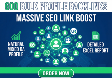 I will create 600 Profile Backlinks for Website SEO Ranking