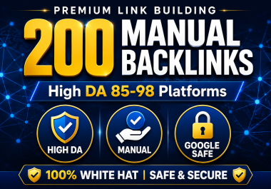 I will create 200 high DA manual profile backlinks on trust sites