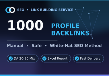 I will create 1000 premium profile backlinks for organic search growth Da50-90