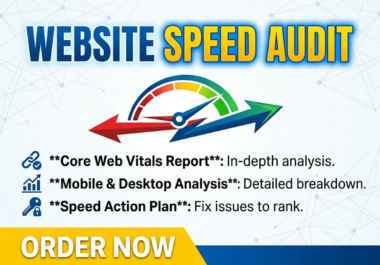 I will analyze website speed and provide a Core Web Vitals action plan