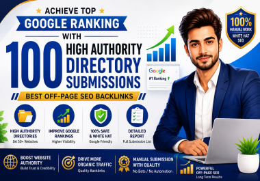 I Will Deliver 100 High Authority Directory Backlinks with White Hat SEO