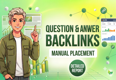 I will manually place 30 Question-and-Answer backlinks with a report