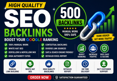 I Will Create 500 High Quality SEO Backlinks to Boost Web Rank