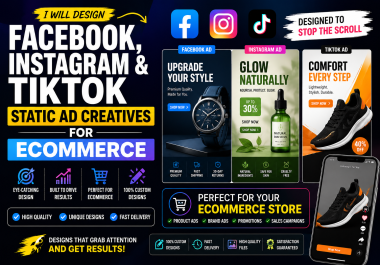 I Will Create Social Media Ad Creatives for Facebook,  Instagram and TikTok