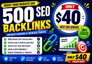 I Will Create 500 SEO Backlinks for Your Website White Hat Link Building