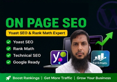 I Will Do Professional On Page SEO Optimization for WordPress,  Rank Math & Yoast SEO