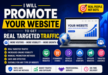 I Will Promote Your Website to Get Real Targeted Traffic
