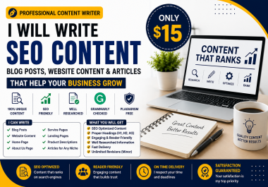 I Write SEO Blog Posts,  Website Content & Articles That Help Your Business Grow