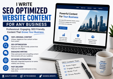 I Write SEO Optimized Website Content for Any Business