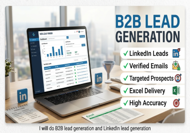 I will do Custom B2B Lead Generation and Targeted LinkedIn Lead Generation,  100 B2B Leads