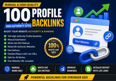 I Will Create 100 SEO Profile Backlinks on Authority Sites