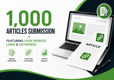 1000 Articles Featuring Website Links & Keywords
