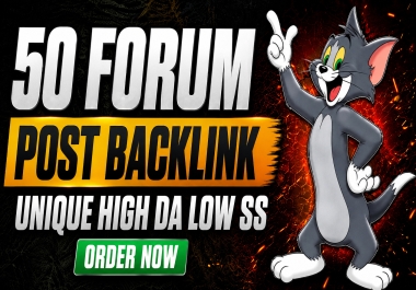 50 Forum Post Backlinks From Unique High DA Low SS Domains