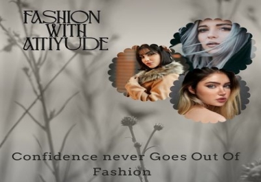Fashion Attitude Frame Design Creative Women&rsquo s Portrait Poster Design