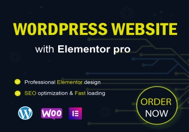 I will create a custom WordPress website using Elementor Pro