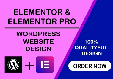 WordPress Developer,  Elementor,  Elementor Pro,  WooCommerce, Page Design,  SEO optimization