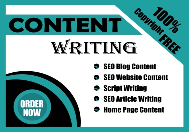 I Will Write High Quality SEO Blog,  Website Content,  Articles and Scripts