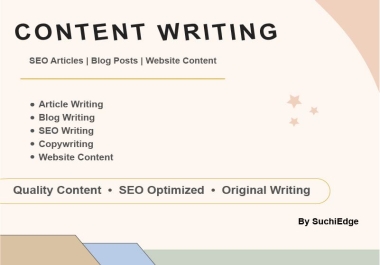 I Will Write SEO Articles,  Blog Posts & Website Content