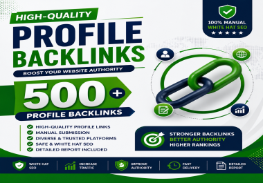 I Will Create 500 High-Quality Profile Backlinks for Better SEO