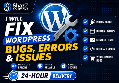 I will fix WordPress bugs and errors within 24 hours