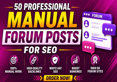 50 Professional Manual Forum Posts for SEO