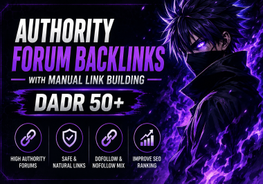 50 Authority Forum Backlinks with Manual Link Building